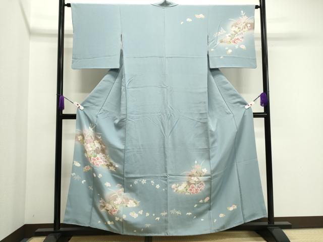 正絹訪問着 舞蝶文 暈し染め 金彩 ⑦( 訪問着、紬、袋帯など