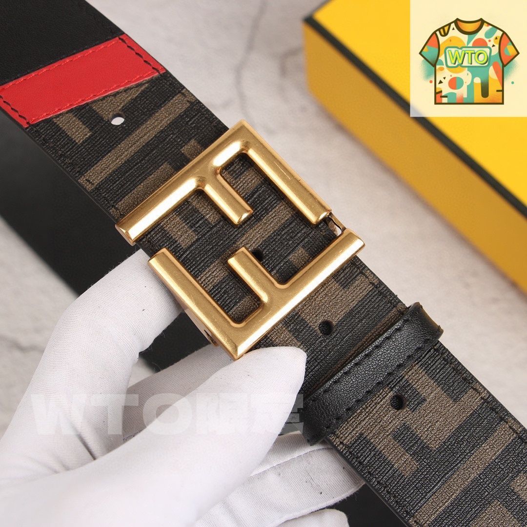 最終値下げ　FENDI 黒 レザー ベルト 90/105 ラウンド FFベルト レザー ブラック | Fendi