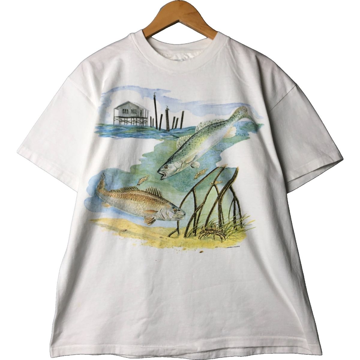 古着 80年代 ヘインズ Hanes BEEFY-T 青タグ NFL  ロゴプリントTシャツ USA製 メンズS相当 /eaa540493 Hanes 古着 80年代 ヘインズ BEEFY-T 青タグ NFL ロゴプリントT