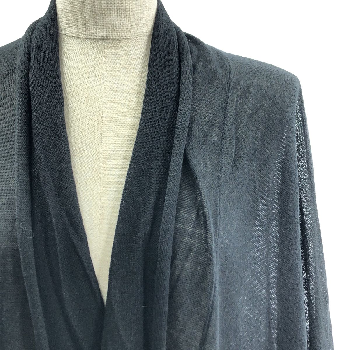 【美品】  LIMI feu / リミフゥ | アクリル シルク混 ロングカーディガン | S | ブラック | レディース 美品】 LIMI feu / リミフゥ | アクリル シルク混 ロングカーディガン