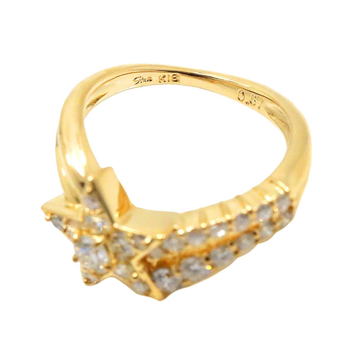 スタージュエリー Star Jewelry 7号 リング ダイヤ 0.67ct K18 YG