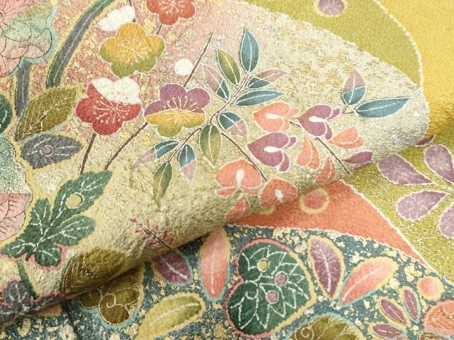 平和屋着物○豪華振袖 辻が花 手描き 金彩 正絹 逸品 CAAU2615yc  