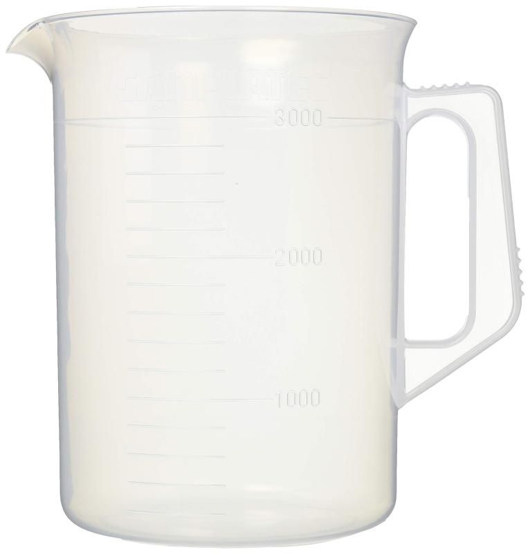 Amazon.co.jp: サンプラ ポリプロピレン 手付ビーカー 3L 1032