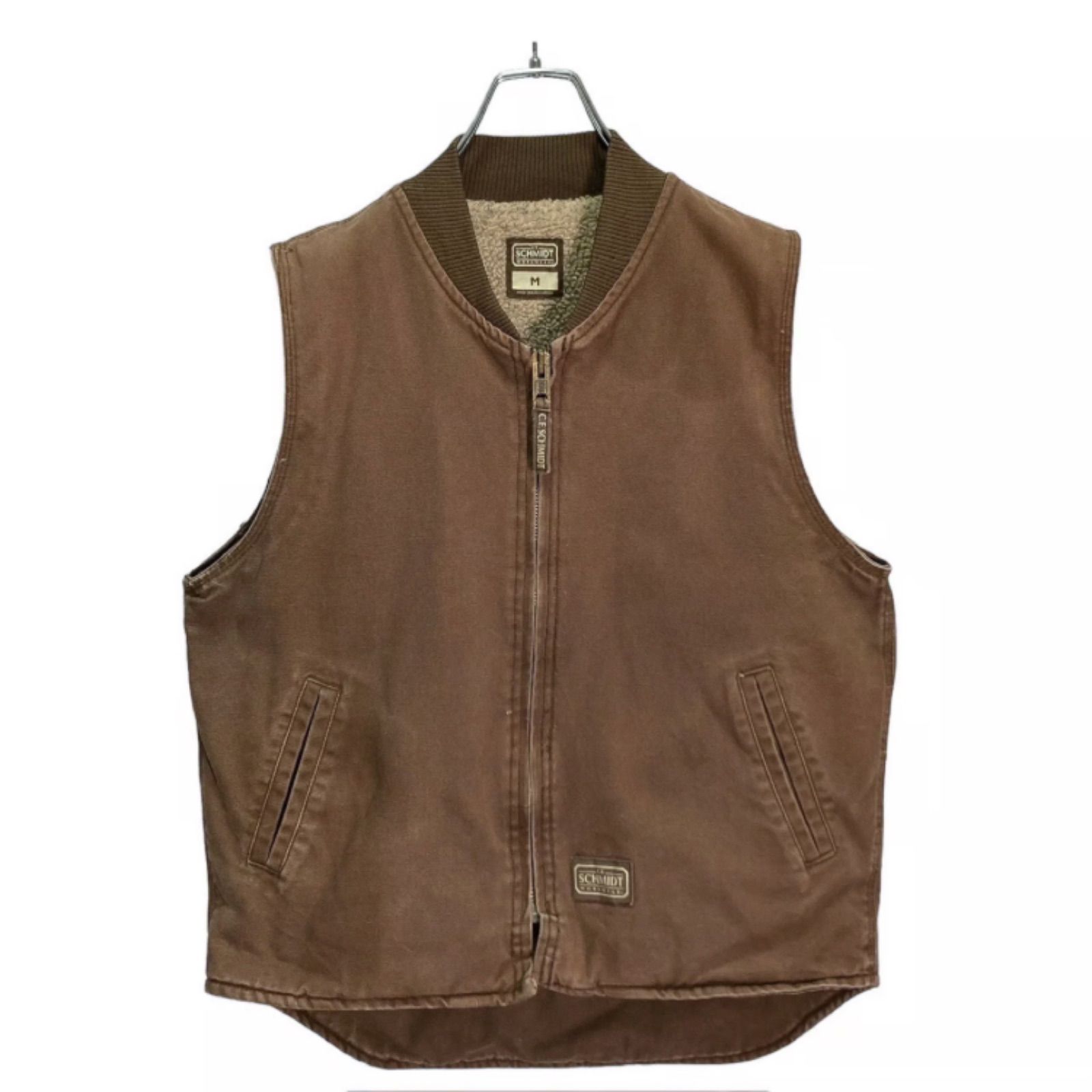 90s SCHMIDT zip-up cotton duck vest