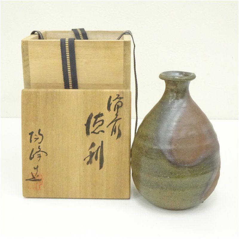 木村陶峰　備前焼壺　共箱　古陶磁　花器　在印有り　古美術品 木村陶峰 備前焼壺 共箱 古陶磁 花器 在印有り 古美術品