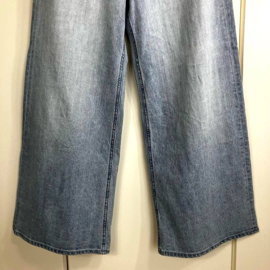YANUK ヤヌーク ワイドフ デニムパンツ サイズ 27 ライトブルー DECORATOM_COM_BR