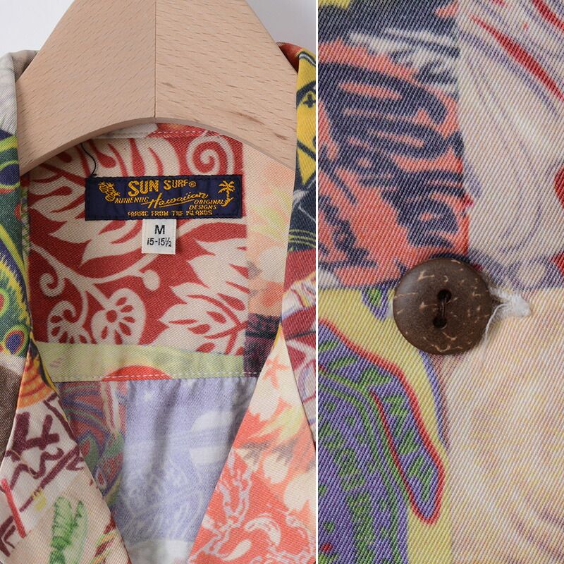 サンサーフ デッドストック 新品 SS26384 LONG SLEEVE TWILL PATCHWORK