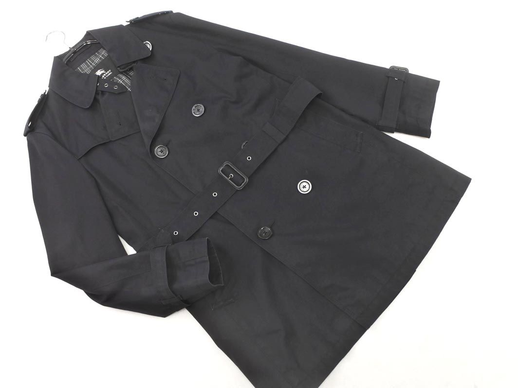 BURBERRY バーバリー ブラックレーベル トレンチ コート sizeM 黒 ◎メンズ