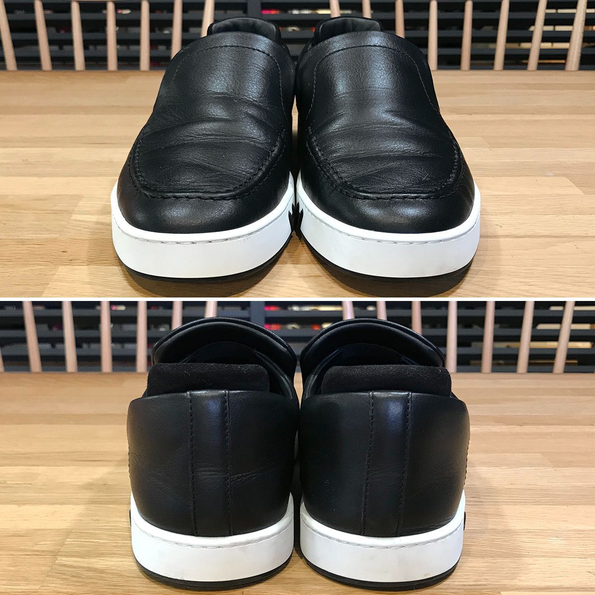 エルメス 現行 スリッポンスニーカー キディ 39 ブラック 約25.5cm 14527