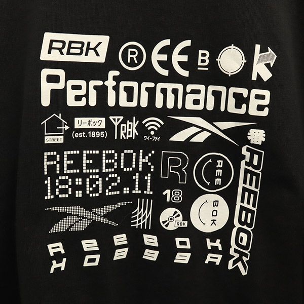 リーボック ロゴプリント 長袖 Tシャツ S ブラック Reebok