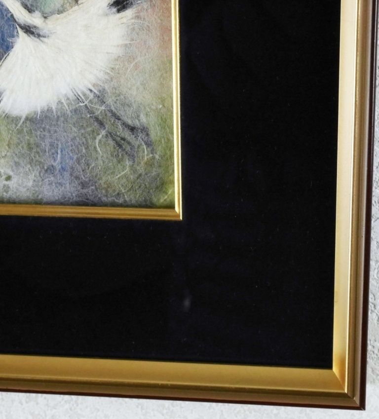 山内一生『飛翔』◇和紙工芸◇落款・共シール有◇日展特選、評