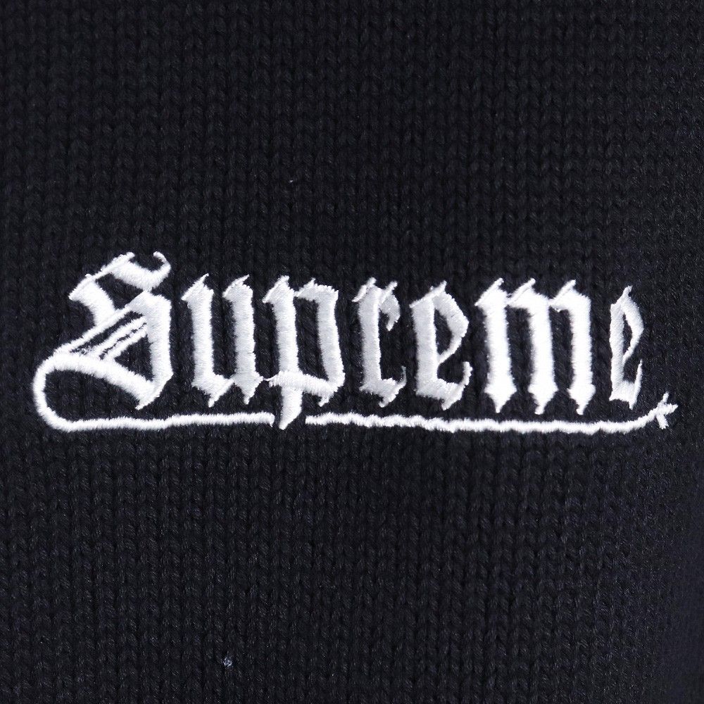 SUPREME Old English Sweater Lサイズ ブラック - メルカリ