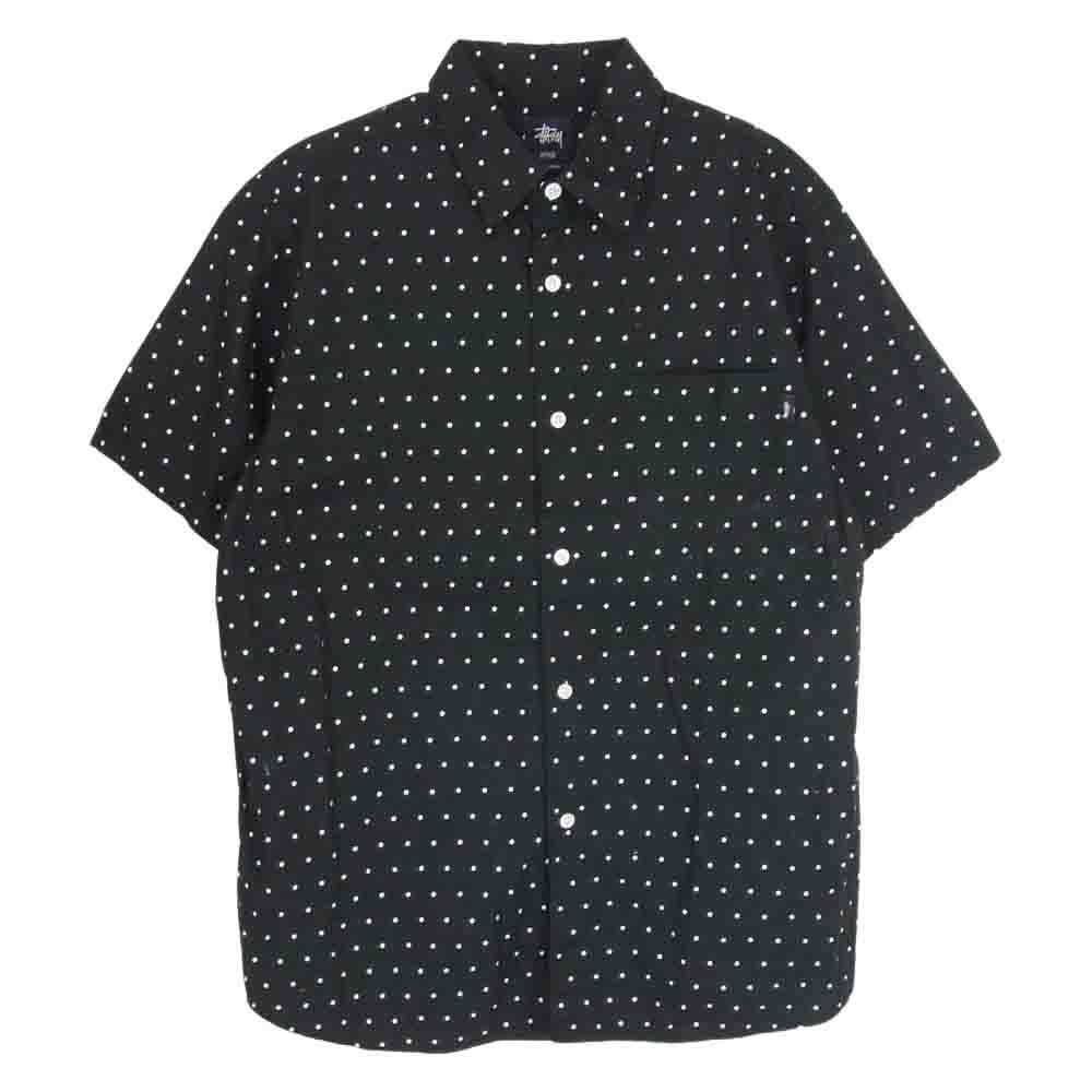 STUSSY ステューシー DOT ドット 水玉 半袖 シャツ ブラック系 M【中古】