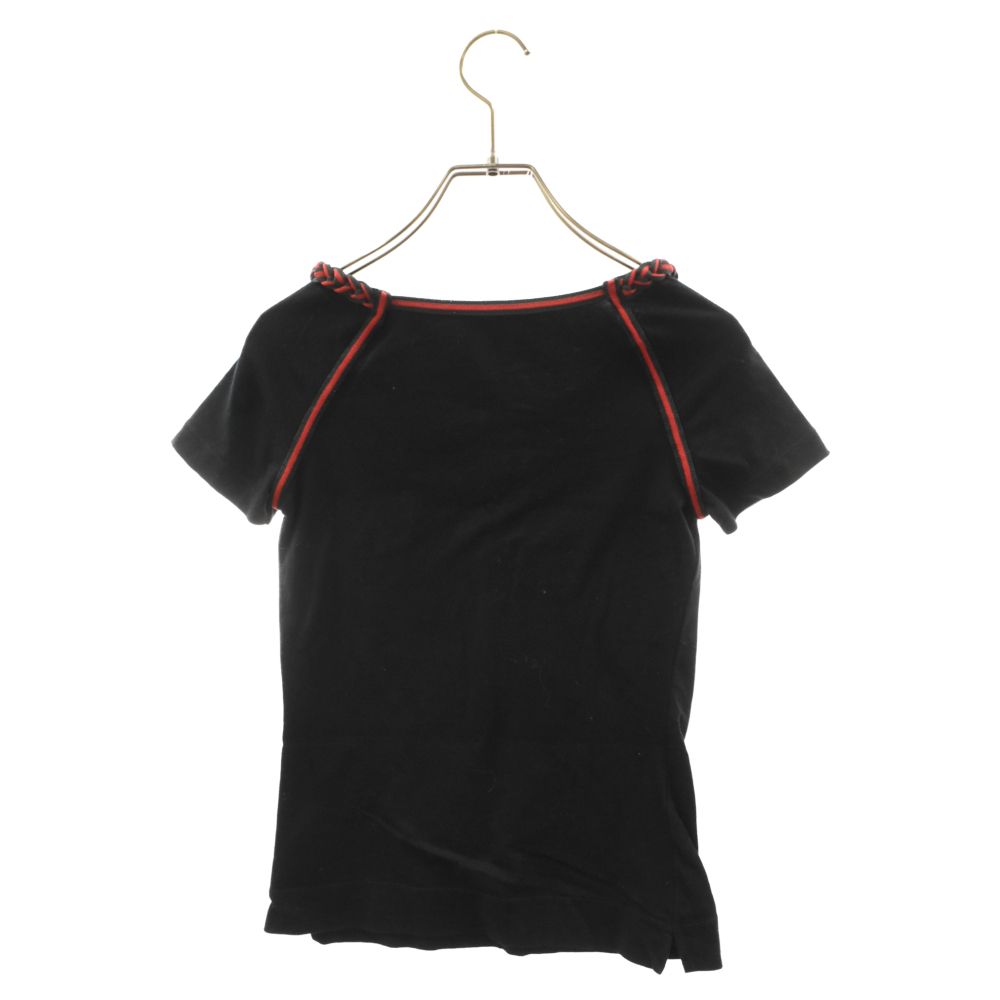 GUCCI - GUCCI グッチ ケーブルデザイン 半袖Tシャツ ブラック