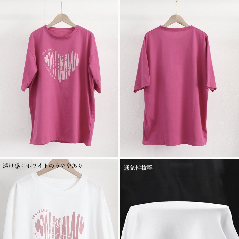 半袖 Tシャツ レディース 夏 ロゴ 韓国風 クルーネック tシャツ
