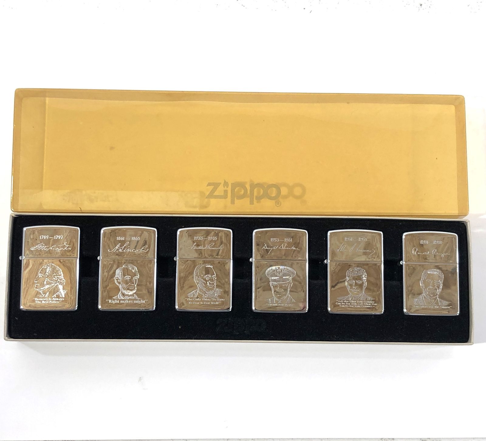 紫波81-0019】【中古】zippo ジッポー ライター アメリカ歴代大統領 ライター プレジデントシリーズ 6個セット - メルカリ