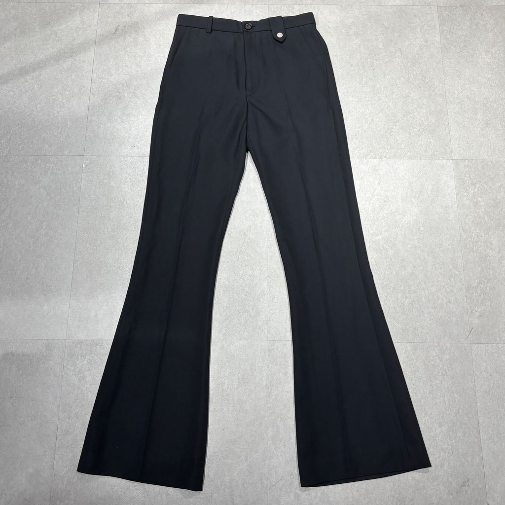 EGONlab スラックス パンツ ブラック 46 フレアシルエット Egon lab. エゴンラボ 22SS Flared Egonic Pants フレアスラックス