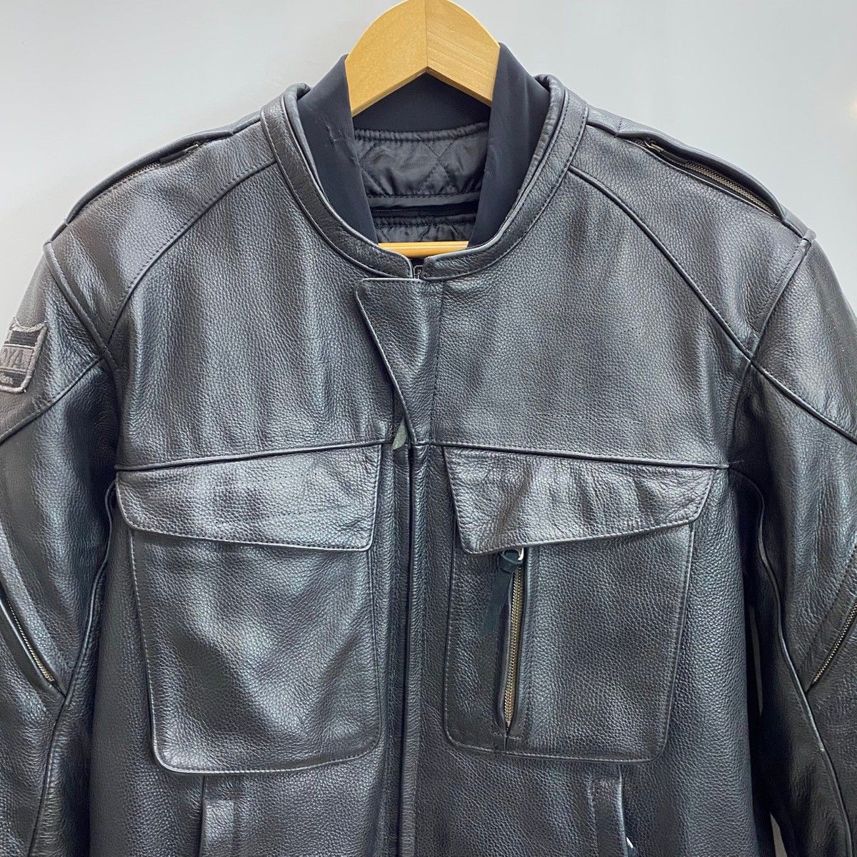 KADOYA⭐︎Lカドヤ レザーライダースジャケット シングル 牛革 ライナー付き KADOYA⭐︎Lカドヤ レザーライダースジャケット シングル 牛革