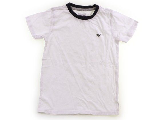 アルマーニ Armani Tシャツ・カットソー 110 男の子 ホワイト×ブラック 子供服 ベビー服 キッズ（1004833）