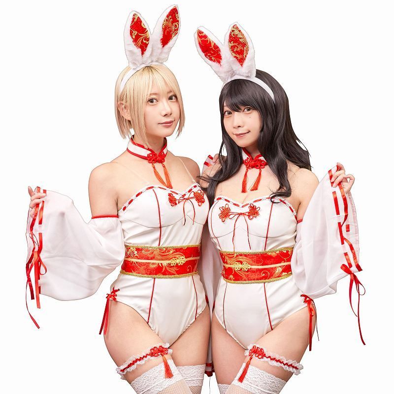 M企画 干支兎衣装 巫女 兎人族の巫女服(黒セット)/Rabbit people's priestess uniform