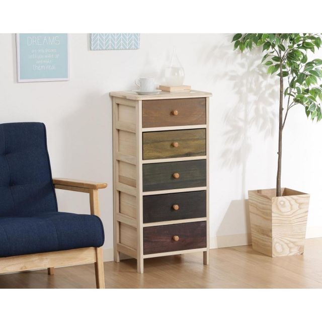 不二貿易 桐製 マルチカラフル5段ボックス 卸売 新生活 楽天市場】【I