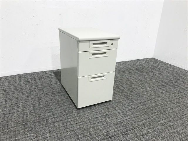 脇デスク 3段 プラス エルグレー