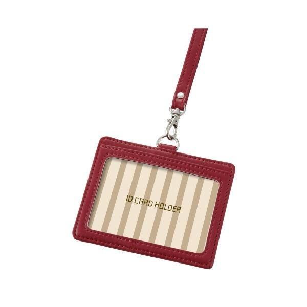 (まとめ）レイメイ藤井 1+2ポケットIDホルダー レッド GLP163R〔×5セット〕