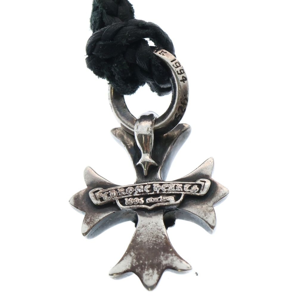 クロムハーツ ダブル CHプラスペンダント スクロールレザーブレイド