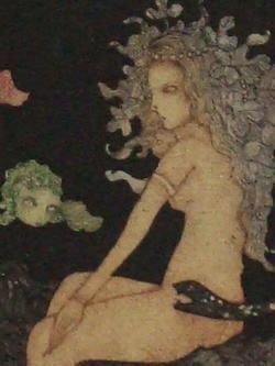 山下清澄 版画 「イタリアの幻想S-XI キマイラにまたがった少女