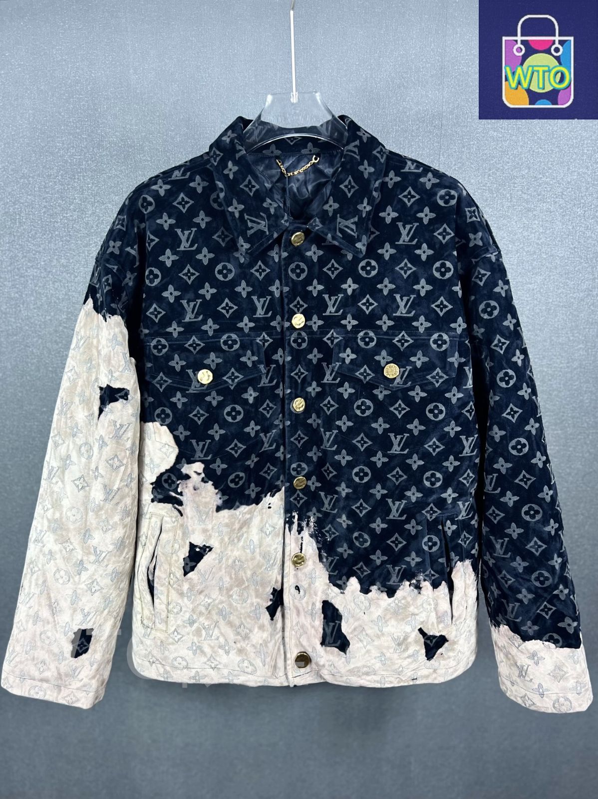 【本日限定特価】Louis Vuitton 24SS メンズ ジーンズジャケット クラウドプリント キルティング 46-52 [本日特価|新品未使用品]