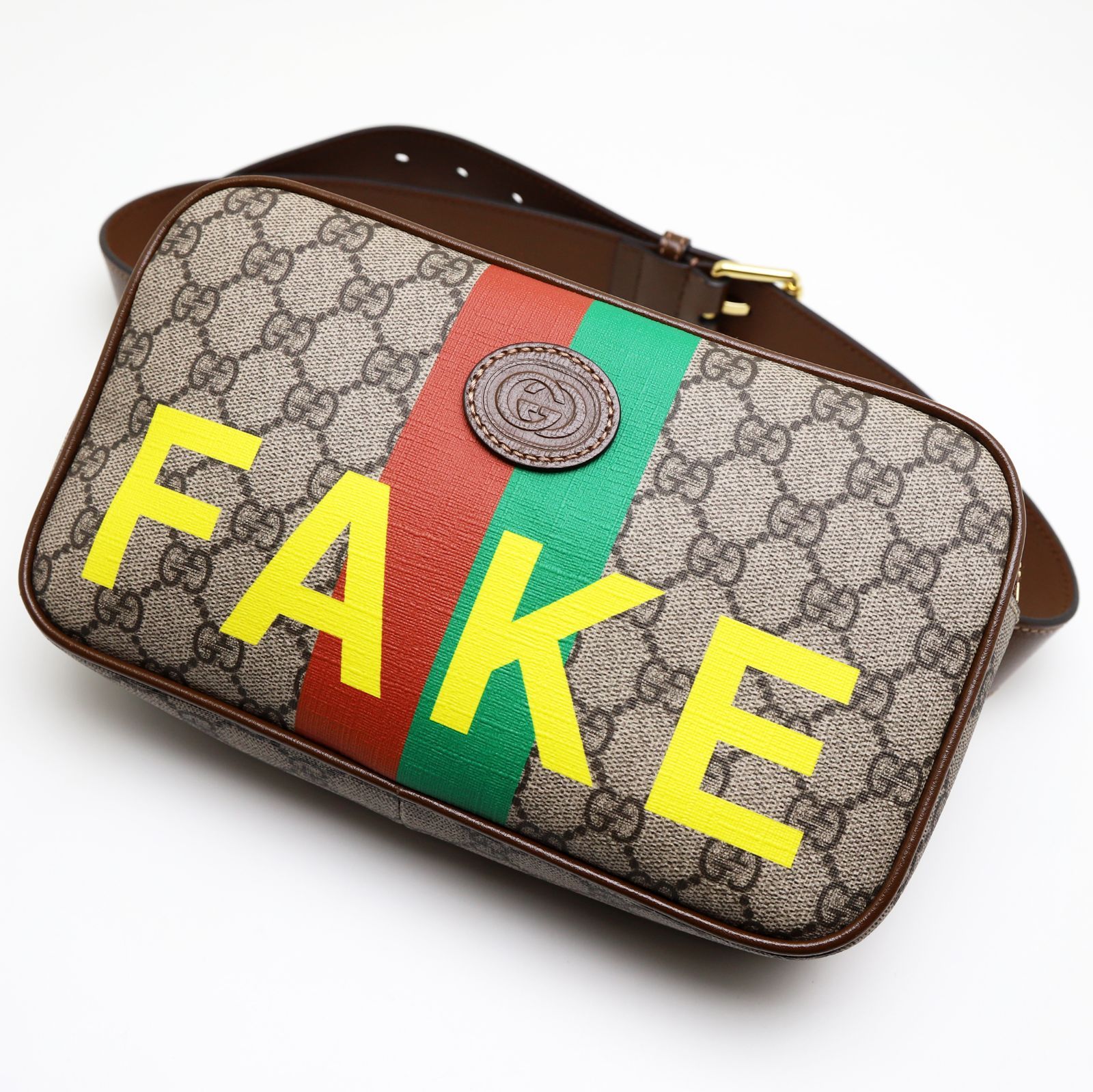 GUCCI グッチ FAKE NOT GGスプリーム キャップ Gucci 'fake/not' Print Baseball Hat in Natural for Men | Lyst