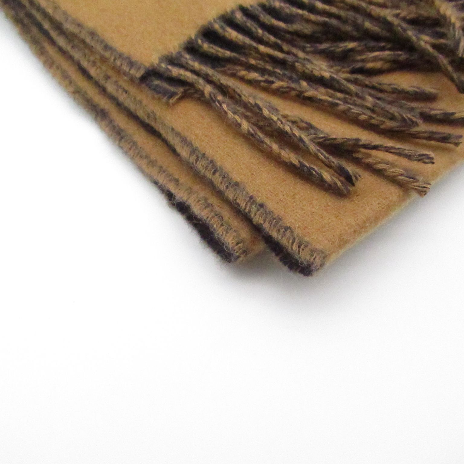 エルメス カシミヤマフラー 《レクトヴェルソ》キャメル/マリン