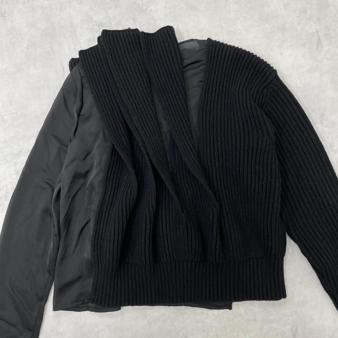 サカイ/sacai ニット&ブラウス 異素材 ドッキング 20AW 黒 