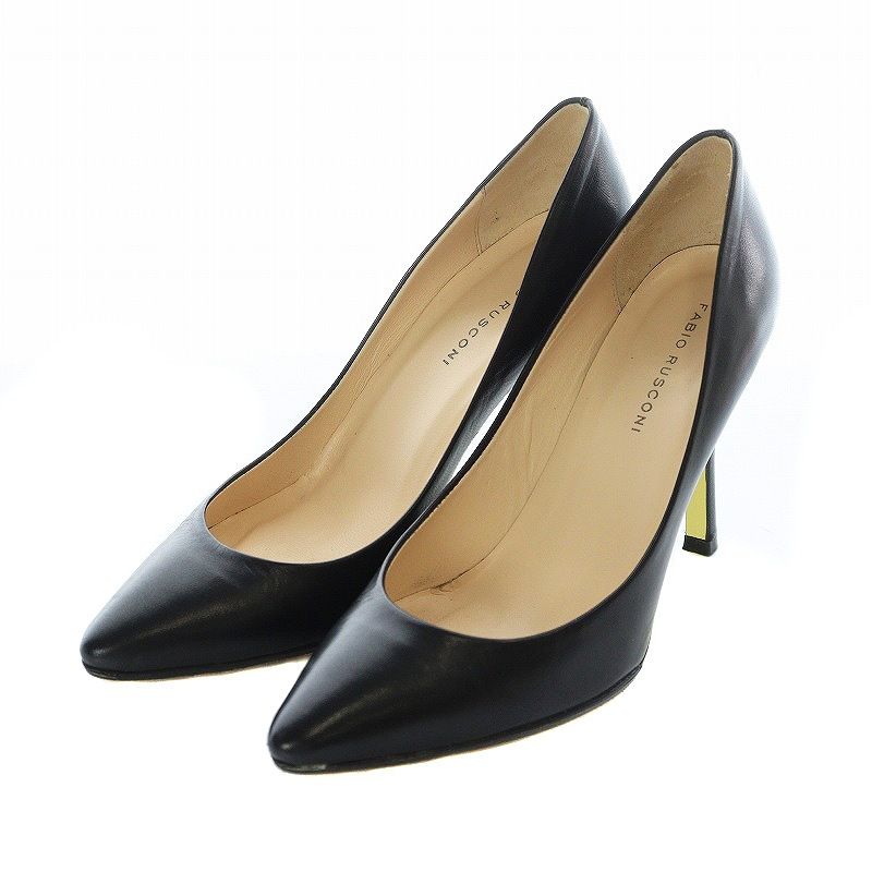 ファビオルスコーニ　黒　ポインテッドトゥパンプス 36 30％OFF】FABIO RUSCONI（ファビオ・ルスコーニ） ポインテッド