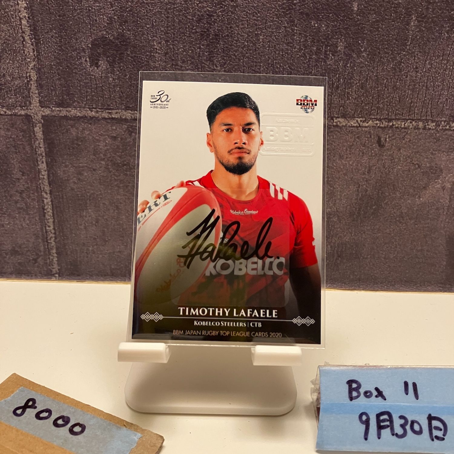2020 BBM ティモシーラファエレ 49/60 直筆サイン コベルコスティーラーズ BBM Japan Rugby Top League Cards Authentic Autographed Card カード