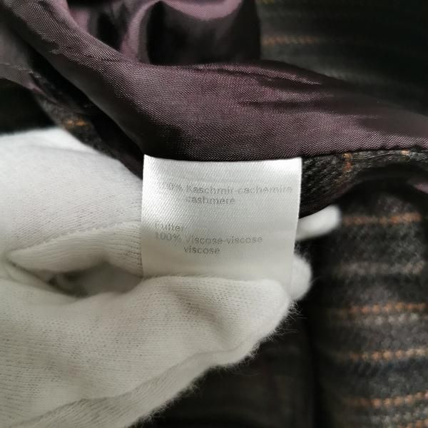 wnc アクリス AKRIS ジャケット ボーダー 40 茶系 黒 紫 グレー