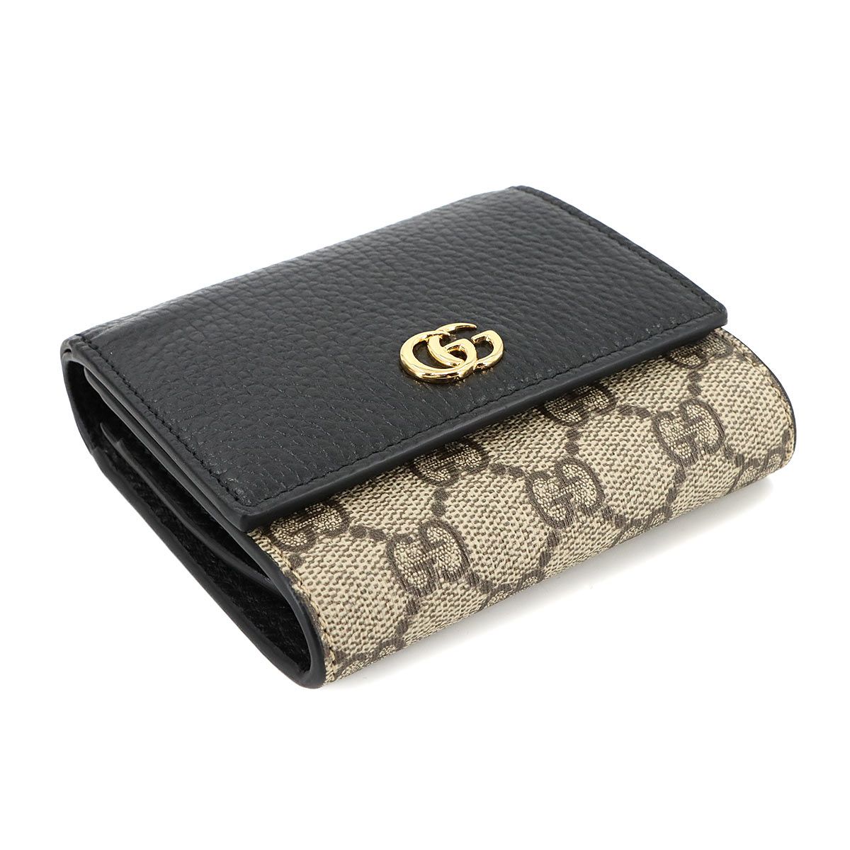未使用 展示品 グッチ GUCCI GGマーモント 二つ折り 財布 GGスプリーム