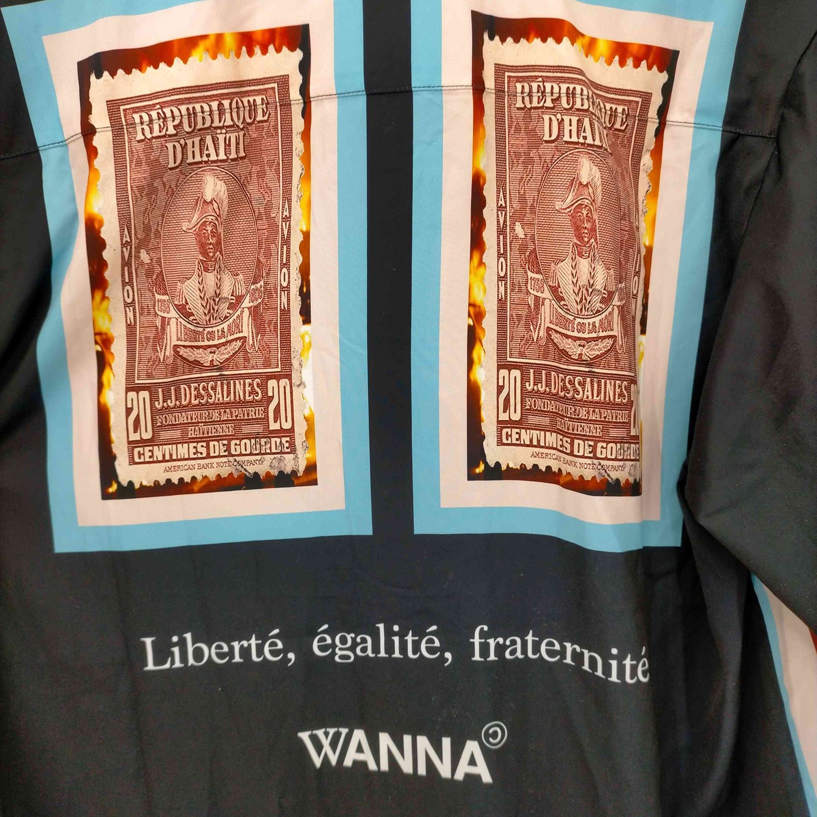 フメイ WANNA STAMP LS SHIRTS JET BLACK長袖シャツ メンズ JPN：XL 