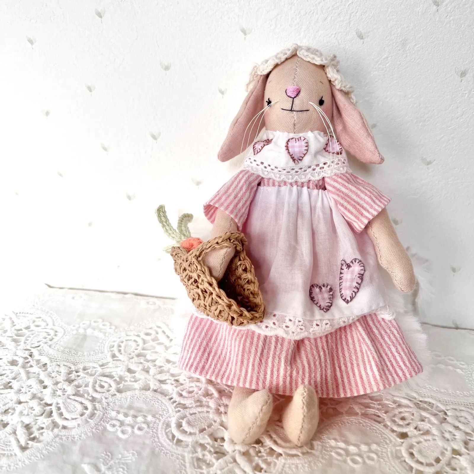 カントリードール♡うさぎのバニーさん(籠にんじん付)♡No.26 - メルカリ