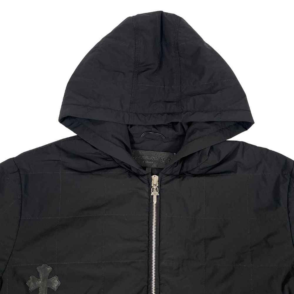 CHROME HEARTS クロムハーツ DAMAGED GOODS FBRC VJ クロスパッチ付 ダブルジップ フーデット インボイス付属 正規品 / 40174 CHROME HEARTS クロムハーツ DAMAGED GOODS FBRC VJ クロスパッチ付