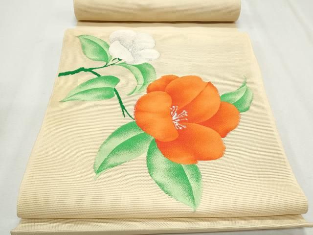 最安値で販売します。 平和屋着物＊夏物 西陣 いづくら謹製 名古屋帯 反物 草花文 銀糸 証紙付き ♥ CAAW6727th 【格安SALEスタート！】