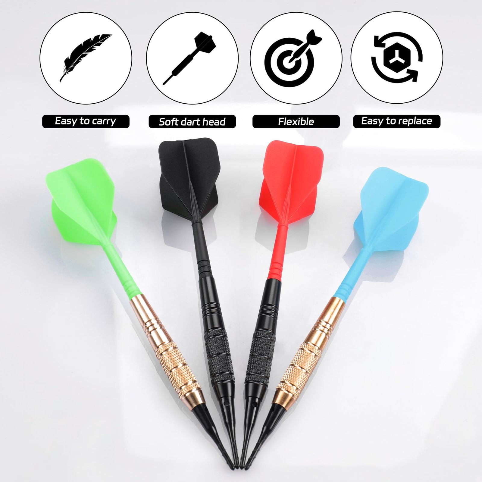 ダーツ yuya CyeeLifeプラスティックチップダーツ矢、電子ダーツボードソフトダーツ
