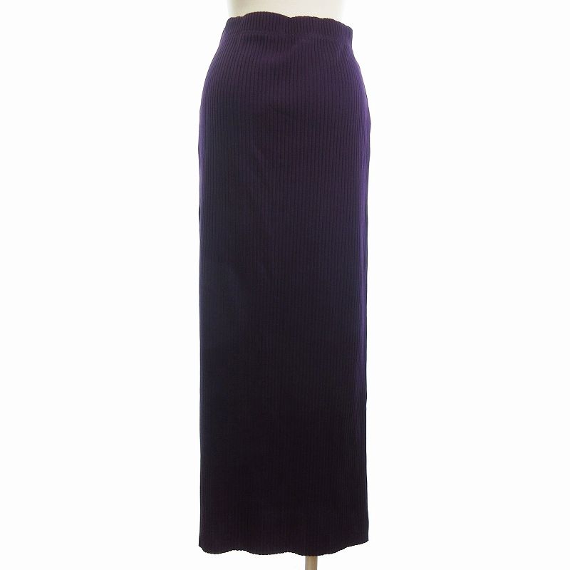 ペニーズ PENNYS 美品 Pe/c WIDE RIB SIDE SLIT MAXI SKIRT