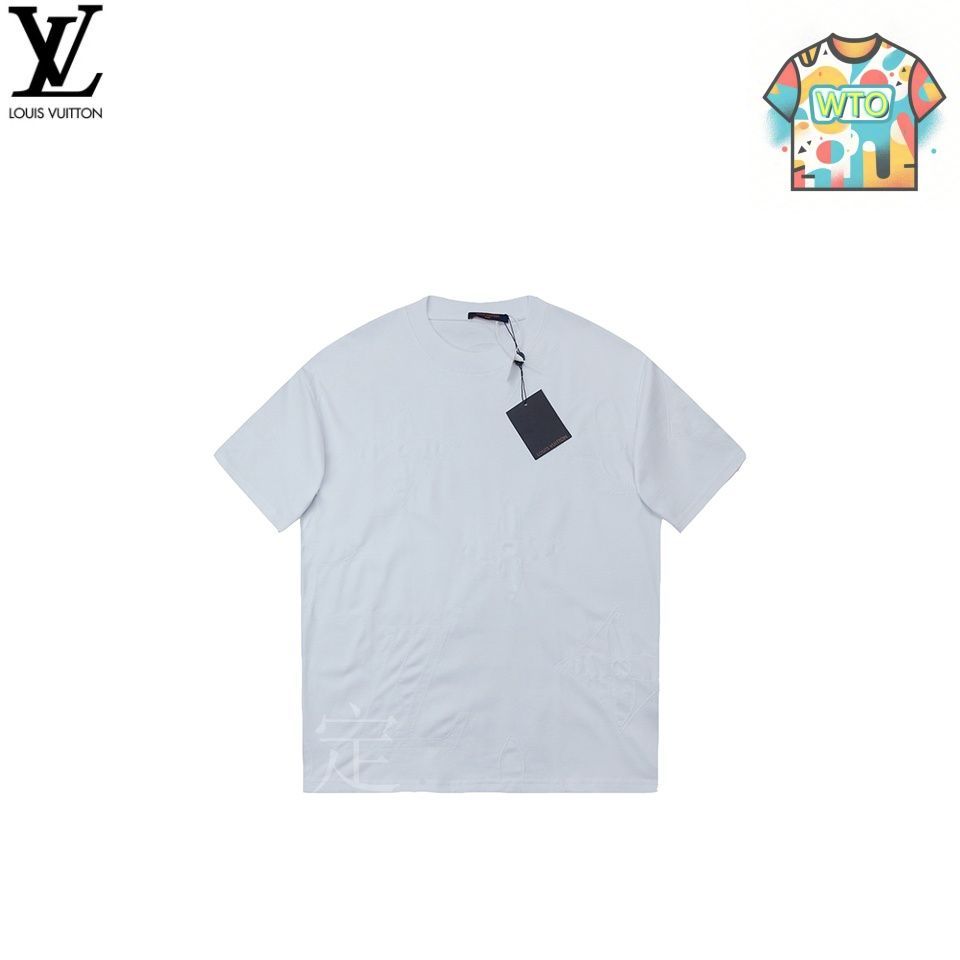 今日特価】Louis Vuitton 2025ss ホワイトチェーン刺繍ロング T