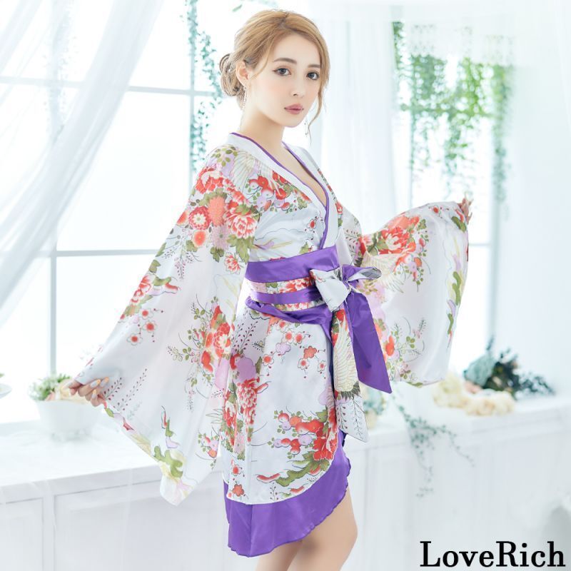 LoveRich ラブリッチ 【5カラー/2点セット】和柄 花魁 着物 ミニ