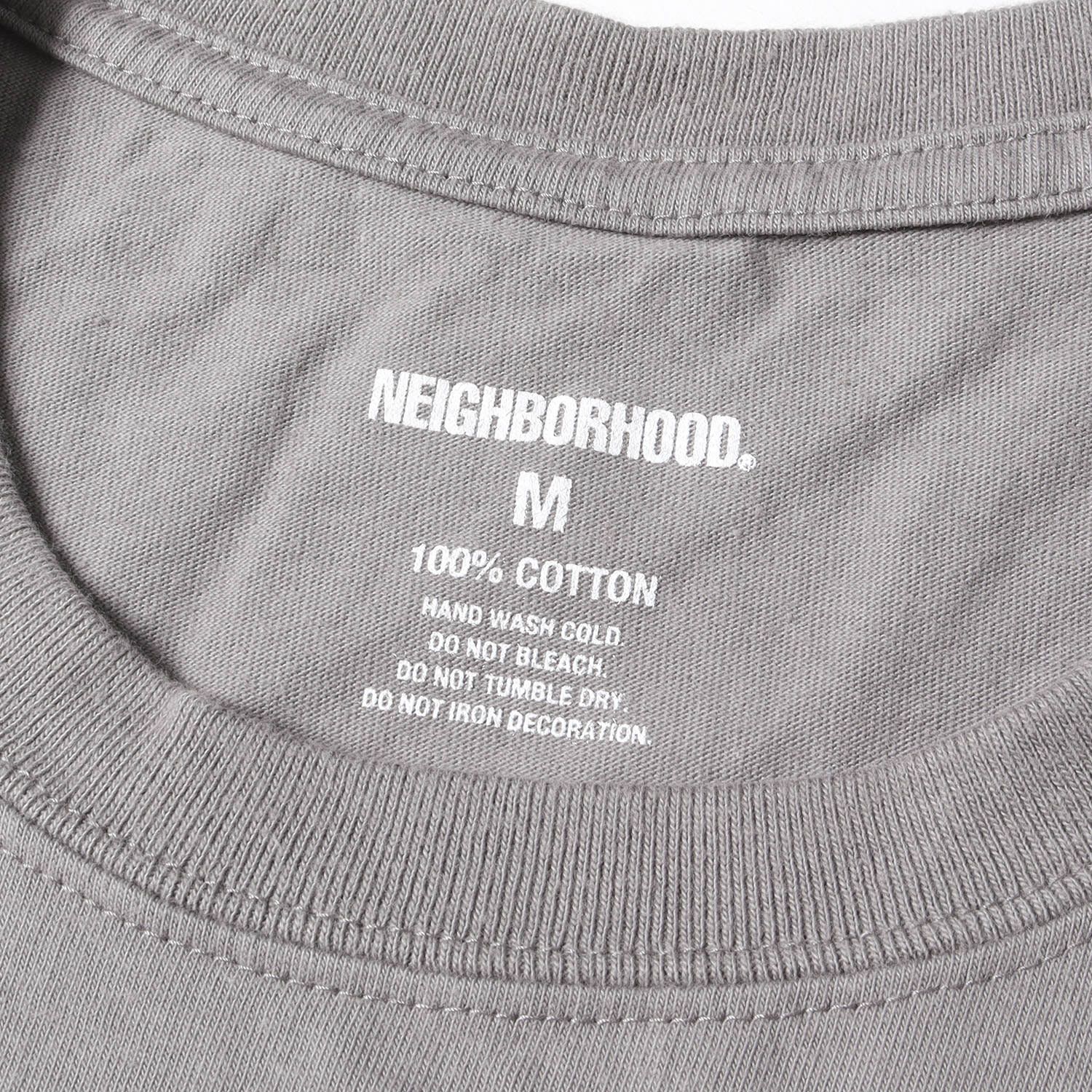 NEIGHBORHOOD ネイバーフッド Tシャツ サイズ:M 22SS ボックスロゴ クルーネック 半袖 Tシャツ NH-14 / C-TEE. SS チャコール トップス カットソー 【メンズ】