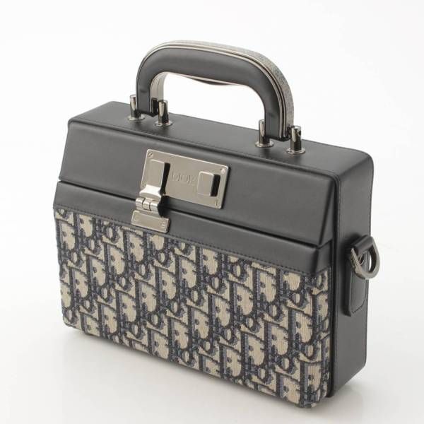 ディオール】DIOR オブリーク ロック ボックス レザー