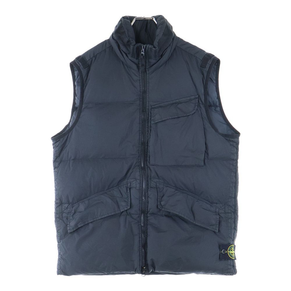 STONE ISLAND ストーンアイランド 22AW GARMENT DYED CRINKLE REPS R-NY DOWN ガーメントダイ クリンクル レップ R-NY ダウンベスト ブラック 7715G0123