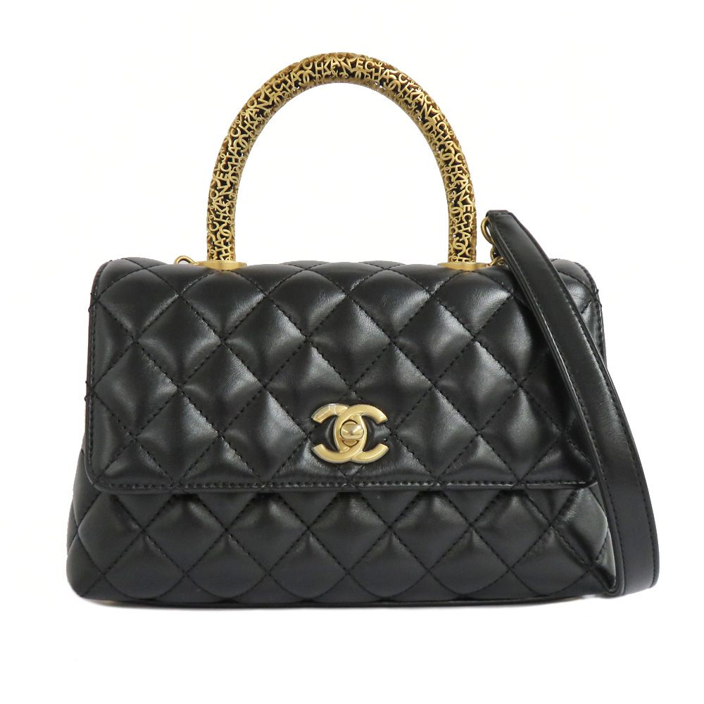 シャネル 24P トップハンドル スマホバッグ ブラック シャネル 24P トップハンドル スマホバッグ ブラック (CHANEL