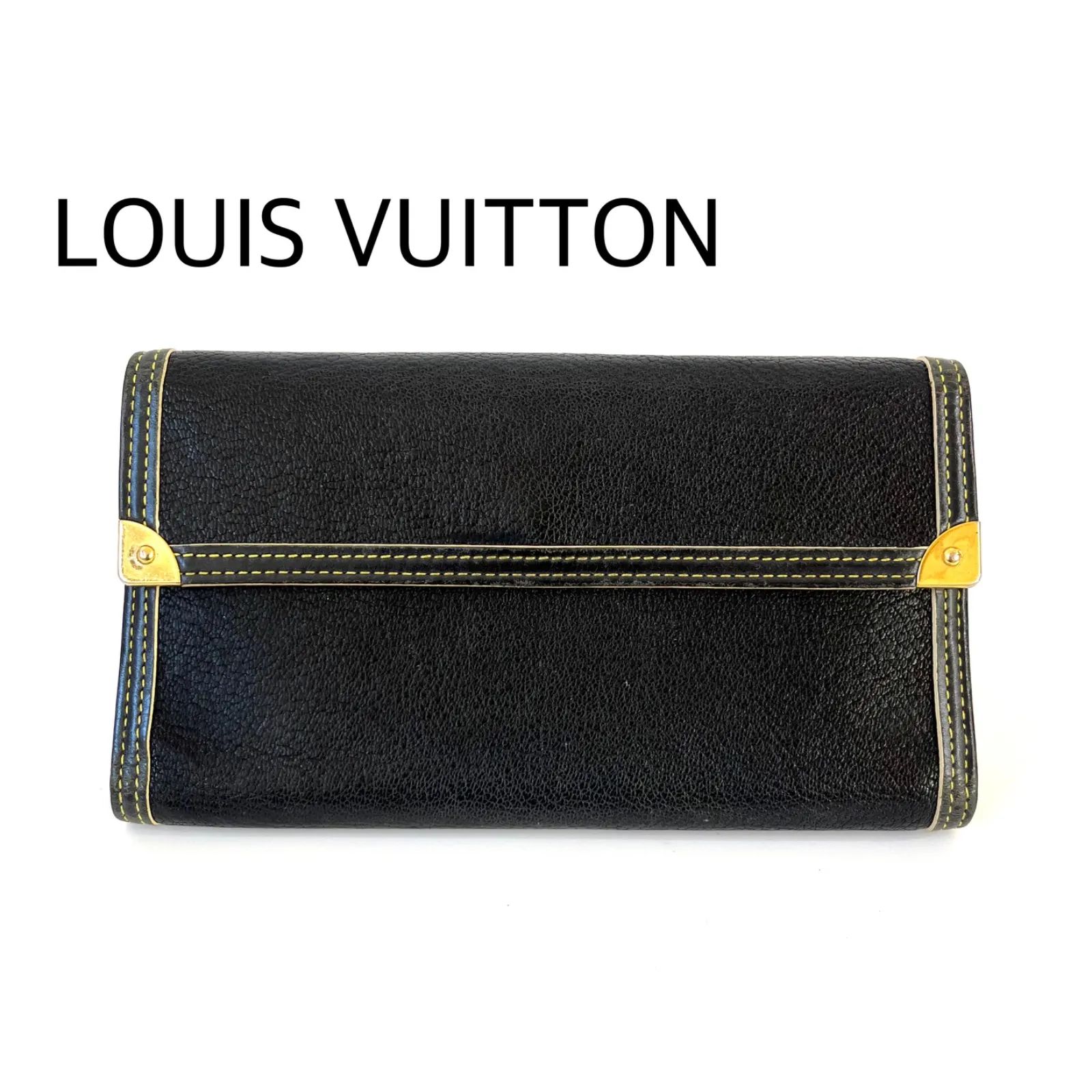 ◼️ LOUIS VUITTON ◼️ スハリ ポルトトレゾール インターナショナル 3つ折 長財布 三つ折り レザー ノワール